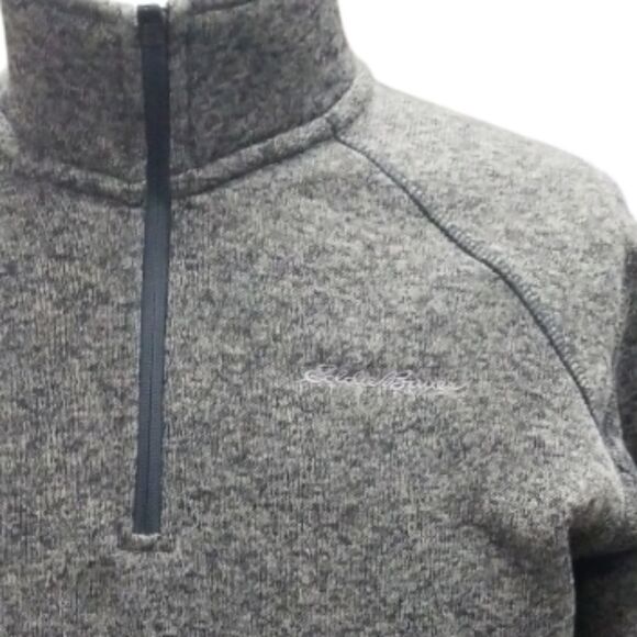 Eddie Bauer Pullover Quarter Zip Gray Radiator Fleece Size LT - Picture 6 of 9
